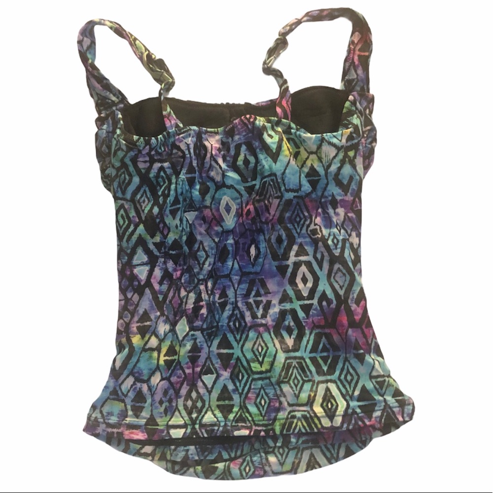 COLORFUL TRIBAL PROFILE TANKINI TOP - Picture 3 of 11